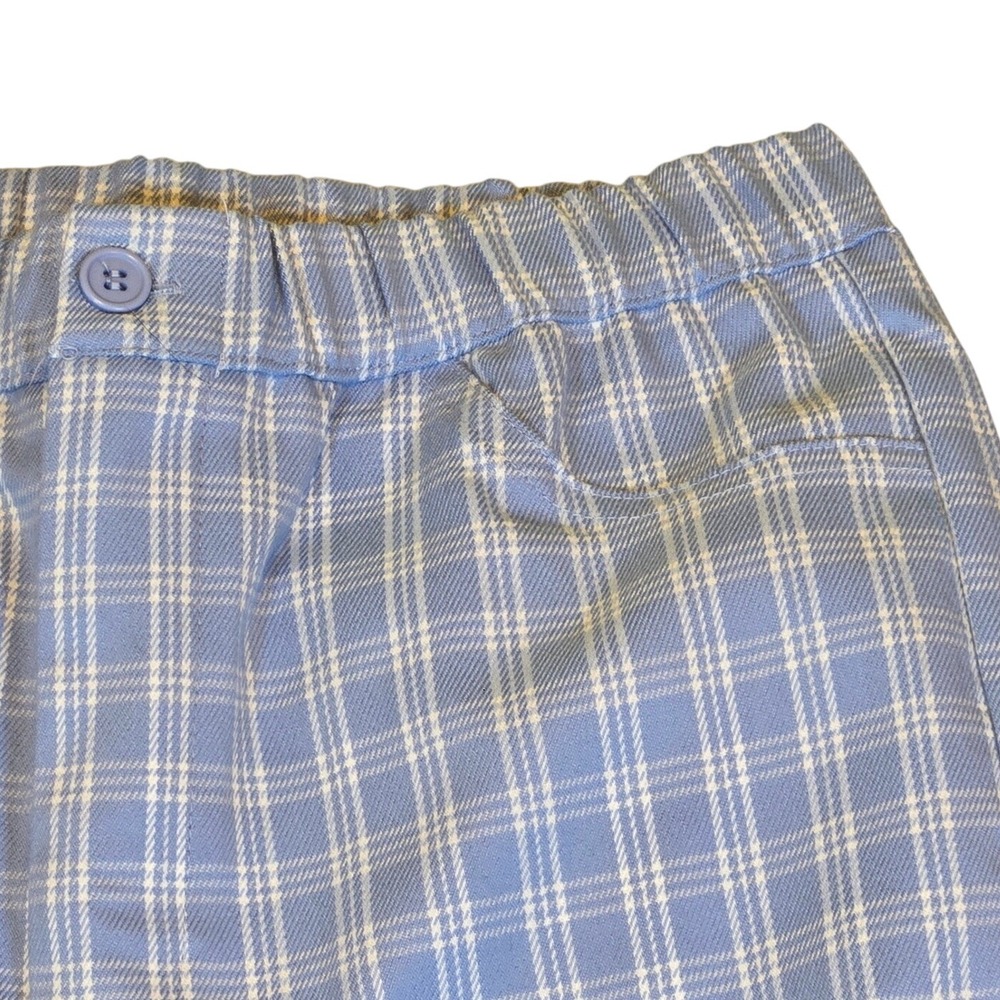 Full Tilt Plaid Pants Womens Size L Blue White Checkered‎ Casual Trousers